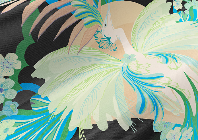 Faded Glamour, Absinthe Black - Made To Measure Curtains - Image 4